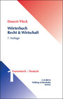 Buchcover Wörterbuch Recht & Wirtschaft Band 1: Französisch - Deutsch