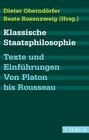 Buchcover Klassische Staatsphilosophie