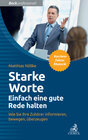 Buchcover Starke Worte - Einfach eine gute Rede halten