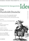 Buchcover Zeitschrift für Ideengeschichte Heft IV/1 Frühjahr 2010: Der Humboldt-Deutsche