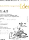 Buchcover Zeitschrift für Ideengeschichte Heft IV/3 Herbst 2010: Einfall