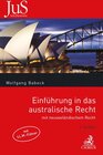 Buchcover Einführung in das australische Recht