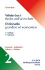 Buchcover Wörterbuch Recht und Wirtschaft Band 2: Deutsch - Italienisch