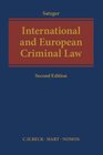 Buchcover International and European Criminal Law