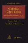 Buchcover German Civil Code Volume I