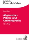 Buchcover Allgemeines Polizei- und Ordnungsrecht