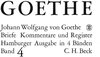Buchcover Goethes Briefe und Briefe an Goethe Bd. 4: Briefe der Jahre 1821-1832