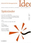 Buchcover Zeitschrift für Ideengeschichte Heft XI/2 Sommer 2017