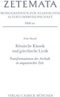 Buchcover Römische Klassik und griechische Lyrik