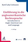 Buchcover Einführung in die angloamerikanische Rechtssprache