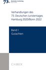 Buchcover Verhandlungen des 73. Deutschen Juristentages Hamburg 2020/Bonn 2022 Bd. I: Gutachten