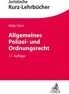 Buchcover Allgemeines Polizei- und Ordnungsrecht