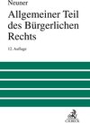 Buchcover Allgemeiner Teil des Bürgerlichen Rechts