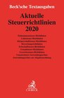 Buchcover Aktuelle Steuerrichtlinien 2020