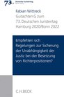 Buchcover Verhandlungen des 73. Deutschen Juristentages Hamburg 2020 / Bonn 2022 Bd. I: Gutachten Teil G: Empfehlen sich Regelunge