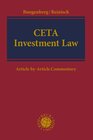 Buchcover CETA Investment Law