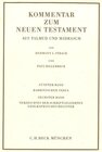 Buchcover Kommentar zum Neuen Testament aus Talmud und Midrasch Bd. 5/6: Rabbinischer Index, Verzeichnis der Schriftgelehrten, geo