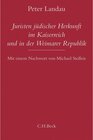 Buchcover Juristen jüdischer Herkunft im Kaiserreich und in der Weimarer Republik