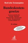 Buchcover Bundeskostengesetze