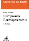 Buchcover Europäische Rechtsgeschichte