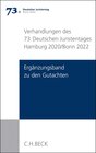 Buchcover Verhandlungen des 73. Deutschen Juristentages Bonn 2022 Band I Gutachten Ergänzungen