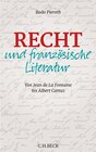 Buchcover Recht und französische Literatur