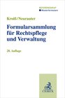 Buchcover Formularsammlung für Rechtspflege und Verwaltung