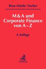 Buchcover M&A und Corporate Finance von A-Z