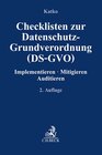 Buchcover Checklisten zur Datenschutz-Grundverordnung (DS-GVO)