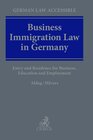 Buchcover Business Immigration Law in Germany
