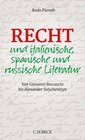 Buchcover Recht und italienische, spanische und russische Literatur