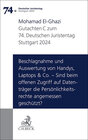 Buchcover Verhandlungen des 74. Deutschen Juristentages Stuttgart 2024 Bd. I: Gutachten Teil C: Beschlagnahme und Auswertung von H