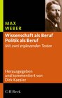 Buchcover 'Wissenschaft als Beruf' - 'Politik als Beruf'