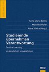 Buchcover Studierende übernehmen Verantwortung