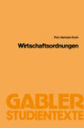 Buchcover Wirtschaftsordnungen