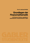 Buchcover Grundlagen der Finanzmathematik