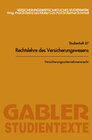 Buchcover Versicherungsunternehmensrecht