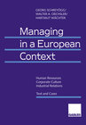 Buchcover Managing in a European Context