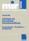 Buchcover IuK-Technik und internationale Unternehmensführung