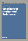 Buchcover Organisationsstruktur und Rechtsnorm