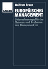 Buchcover Europäisches Management