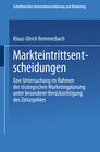 Buchcover Markteintrittsentscheidungen