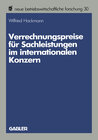 Buchcover Verrechnungspreise für Sachleistungen im internationalen Konzern