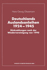 Buchcover Deutschlands Auslandsanleihen 1924–1945