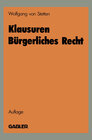 Buchcover Klausuren Bürgerliches Recht