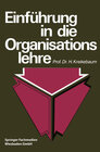 Buchcover Einführung in die Organisationslehre
