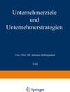 Buchcover Unternehmerziele und Unternehmerstrategien