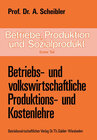 Buchcover Betriebe, Produktion und Sozialprodukt