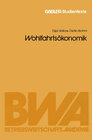 Buchcover Wohlfahrtsökonomik