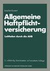 Buchcover Allgemeine Haftpflichtversicherung